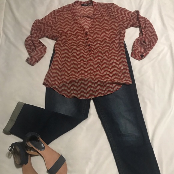 Chevron sheer blouse - Picture 1 of 3